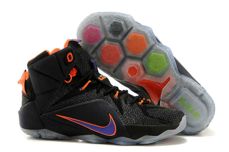 Purple Orange and Black Logo - Cheap Jordans With Paypal And Free Shipping Lebron 12 Purple Orange ...