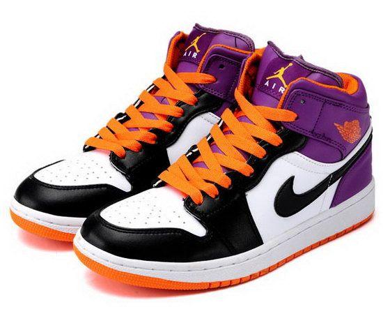 Purple Orange and Black Logo - White Orange Black Purple Air Jordan 1 [nt*JB