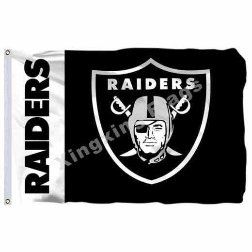 NFL Raiders Logo - Oakland Raiders Logo Flag Black – PR Gears