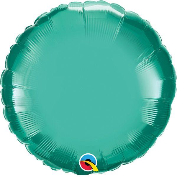 Blue Green Round Logo - 18 Chrome Green Round Foil Balloons [q89590] - £0.59 | GO ...