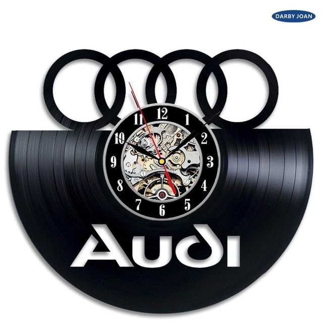 Audi Car Logo - US $42.99 |Audi Car Logo Vintage Decor Gift Vinyl Record Wall Clock Unique  Gift saat-in Wall Clocks from Home & Garden on Aliexpress.com | Alibaba ...