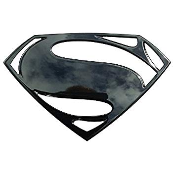 Black and Superman Logo - Amazon.com: Fan Emblems Superman Logo 3D Car Emblem Black Chrome ...