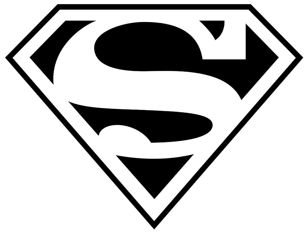 Black and Superman Logo - Black Superman Logo Free Cut Out - 21266 - TransparentPNG