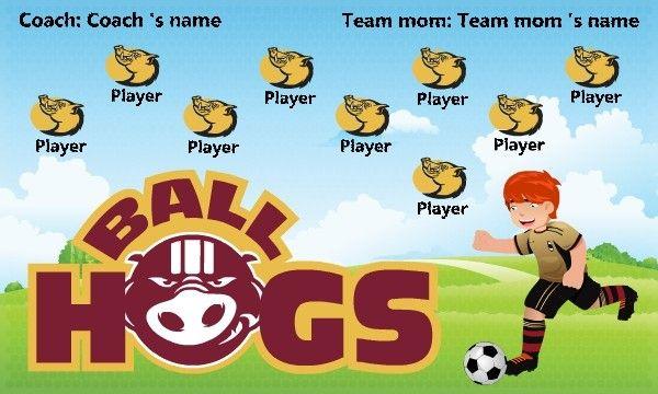 Ball Hogs Logo - Custom Soccer Banners, Softball Banners, Baseball Banners San Diego CA