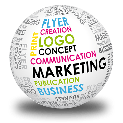 Marketing Globe Logo - Logo Design. Business Card Design. Letter Head Design