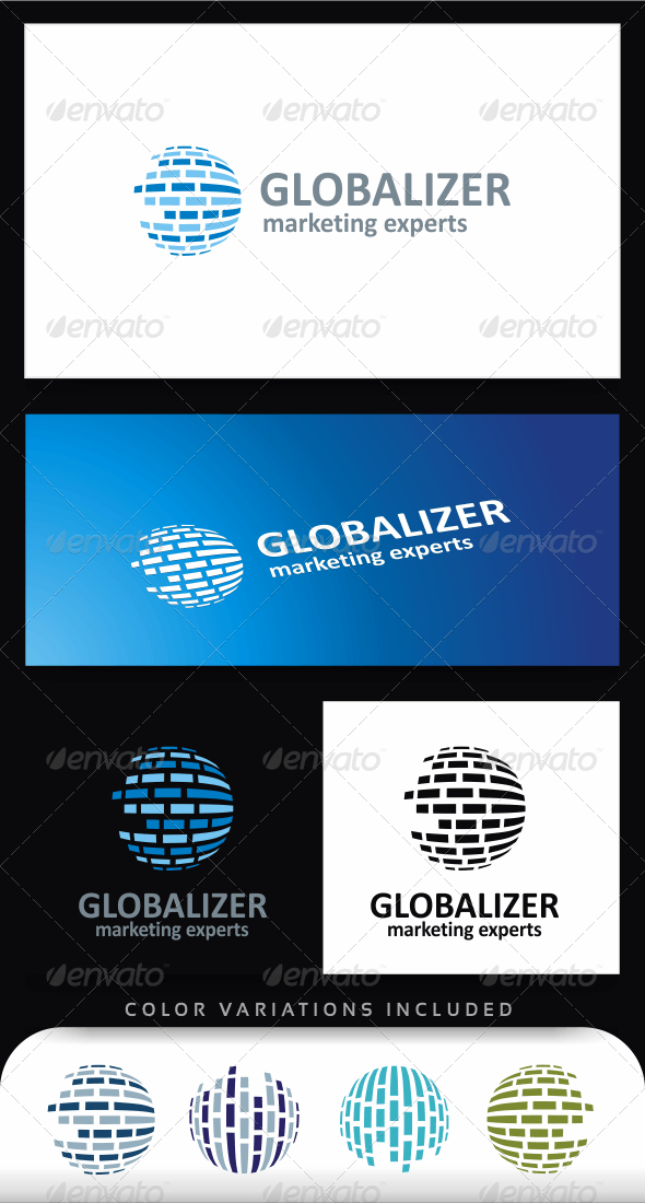 Marketing Globe Logo - Pin by Bashooka Web & Graphic Design on Abstract Logo Template ...