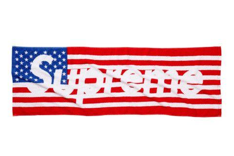 American Flag Supreme Box Logo - Supreme Flag Towel