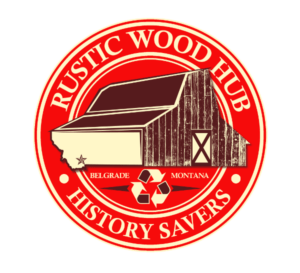 Rustic Woodworking Logo - Reclaimed Wood Inventory. Rustic Wood Hub. Belgrade, MT