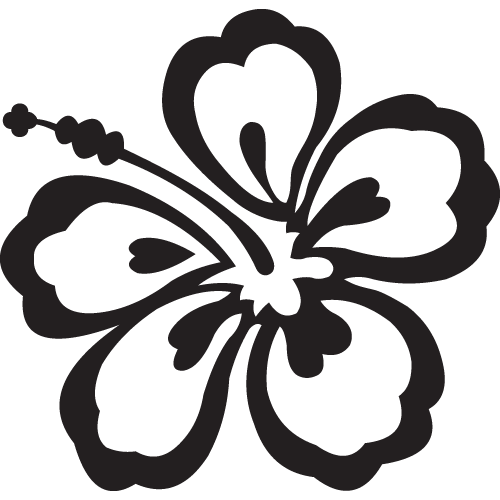 Hawaiian Flower Black Flower Logo - White Hawaiian Flowers Clipart