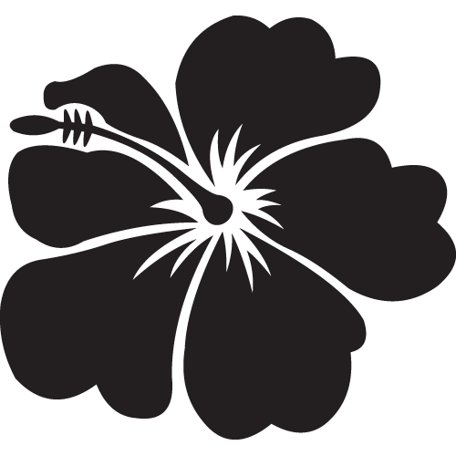 Hawaiian Flower Black Flower Logo - Free Hawaiian Flower Clipart, Download Free Clip Art, Free Clip Art ...