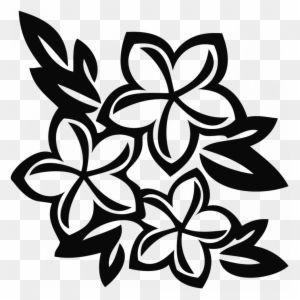 Hawaiian Flower Black Flower Logo - Black And White Clipart Flower Clip Art Black And White