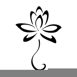 Hawaiian Flower Black Flower Logo - Hawaiian Flower Clipart Black And White. Free Image