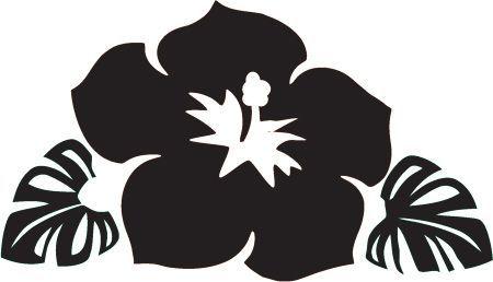 Hawaiian Flower Black Flower Logo - Hawaiian Flowers Black And. Clipart Image