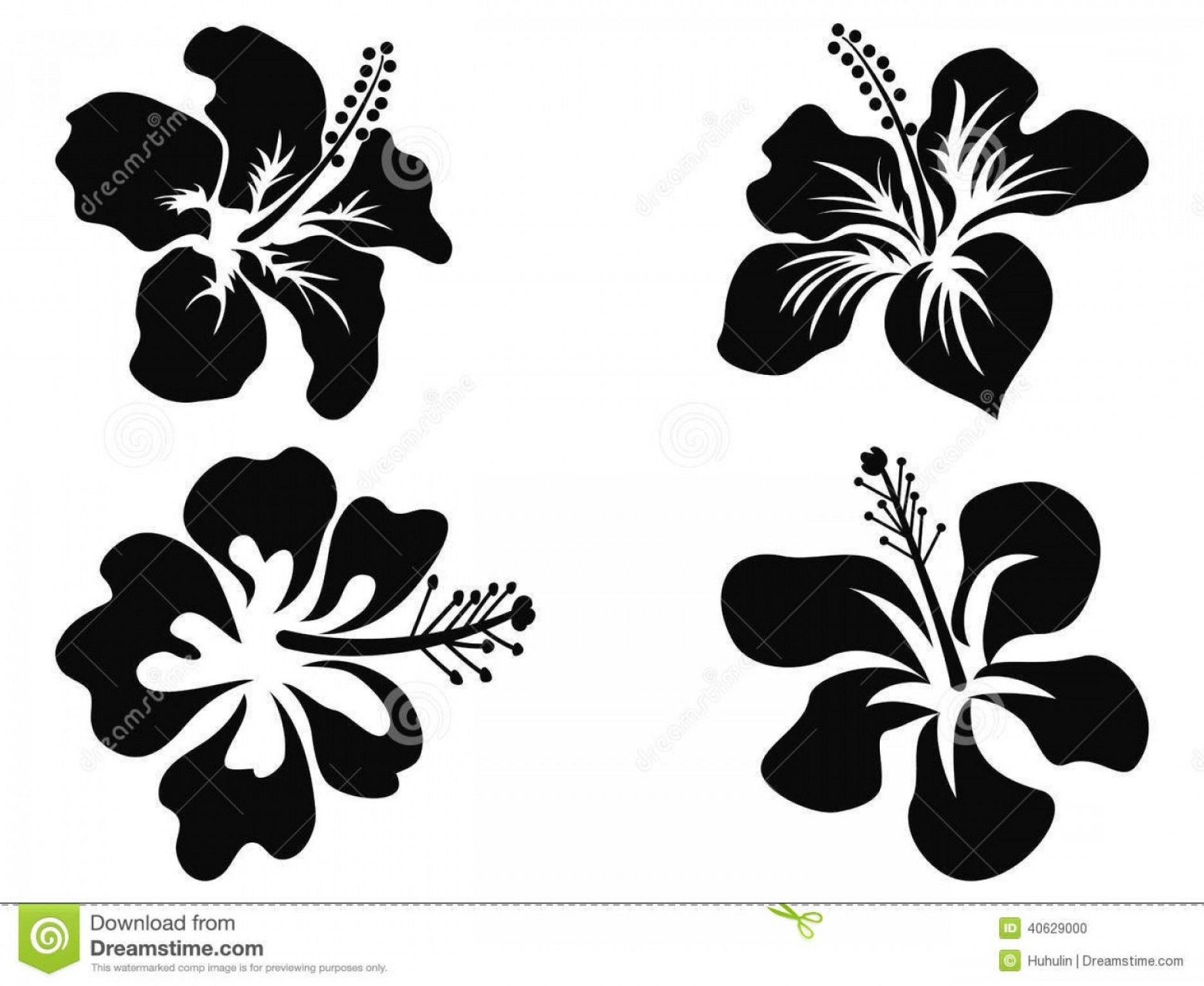 Hawaiian Flower Black Flower Logo - Hawaiian Flower Vector | SOIDERGI