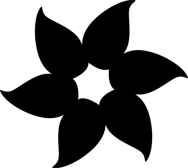 Hawaiian Flower Black Flower Logo - Hawaiian Flower Clipart Black And White. Free download best