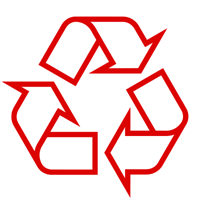 Red Recycle Logo - Red Recycle : jackthelads store