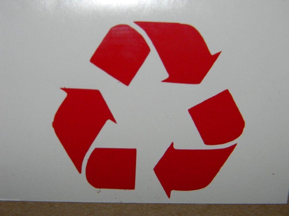 Red Recycle Logo - Recycle Logo Vinyl Decal Sticker Work or Home Renew and Reuse PICK ...
