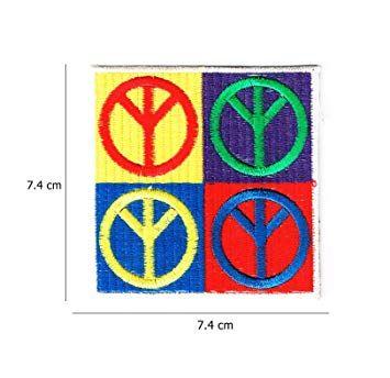 Handmade Amazon Logo - Peace Logo Sign Symbol 007'' Embroidered Iron on Patch Handmade ...