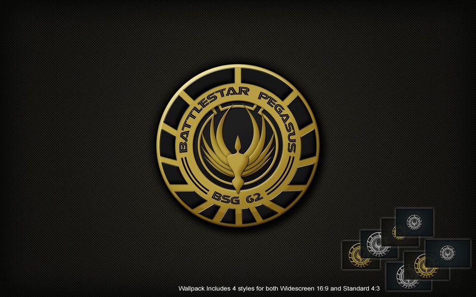 Battlestar Pegasus Logo - BSG Pegasus Logo Wall