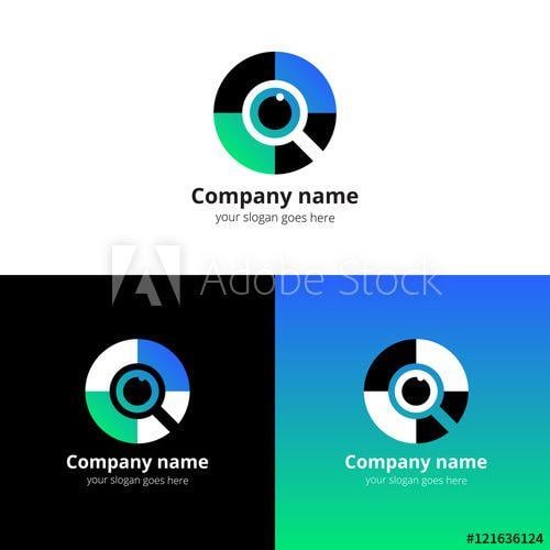 Search Logo - Eye search, quest, scan Logo design vector template. Colorful flat