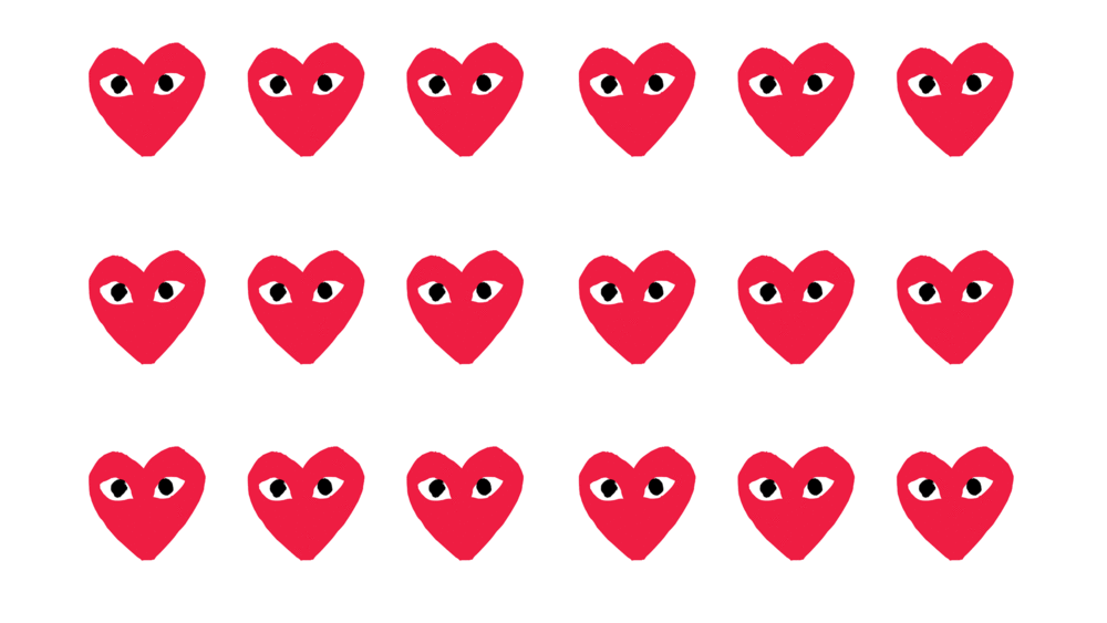 heart with eyes brand wallpaper