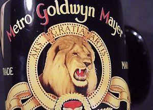 MGM Lion Logo - VERY RARE 1989 Black Metro Goldwyn Mayer MGM Lion Coffee Cup Mug