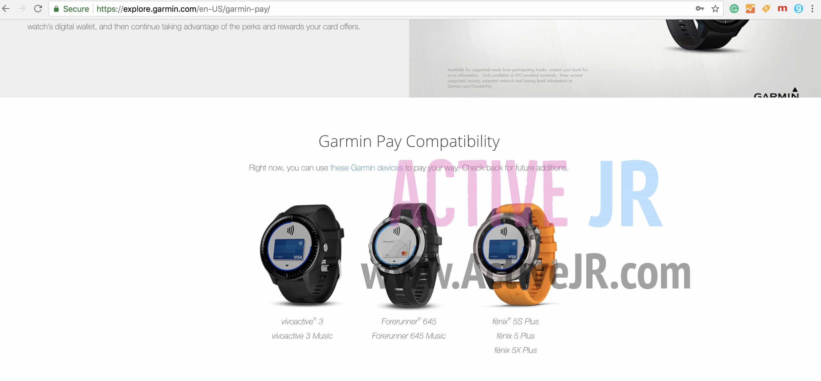 Garmin Pay Logo - Garmin confirm the existence of the Fenix 5 Plus series | Active JR