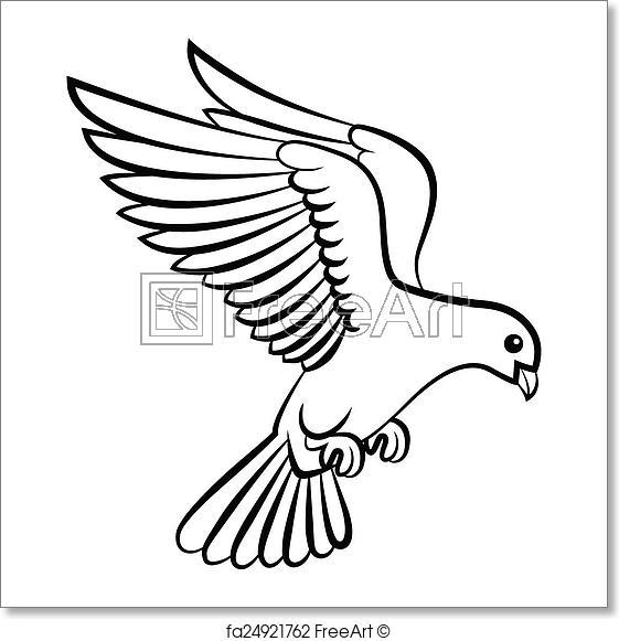 White Birds Logo - Free art print of Cartoon Dove birds logo for peace c. Vector ...