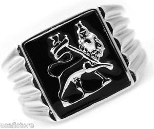 Lion of Judah Logo - Mens Lion Of Judah Silver Stainless Steel Ring | eBay
