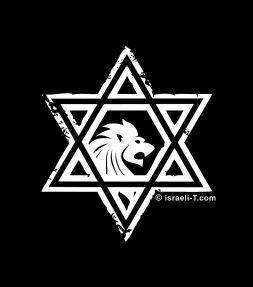 Lion of Judah Logo - Lion of Judah with Star of David Israel Hebrew Shirt - Israeli-T