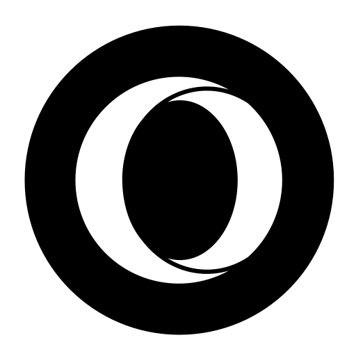 White Opera Logo - Social media Opera Icon