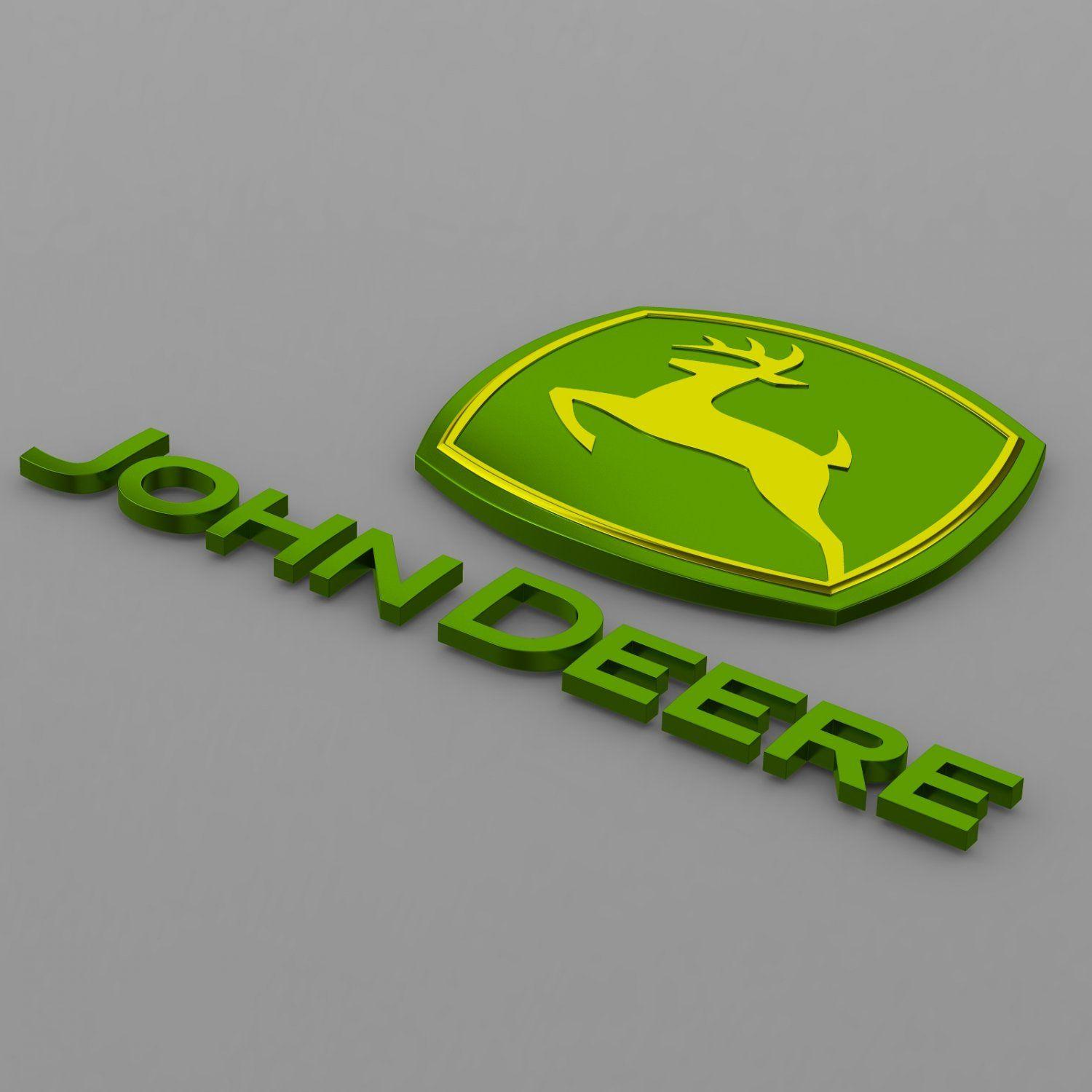 New John Deere Logo - John deere logo 3D Model in Parts of auto 3DExport
