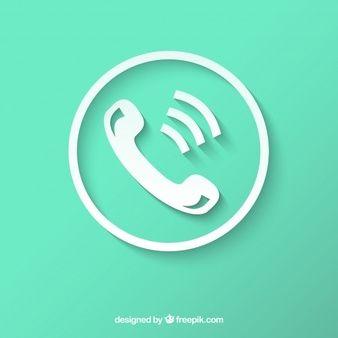 Telephone White with Green Logo - Telephone Vectors, Photo and PSD files