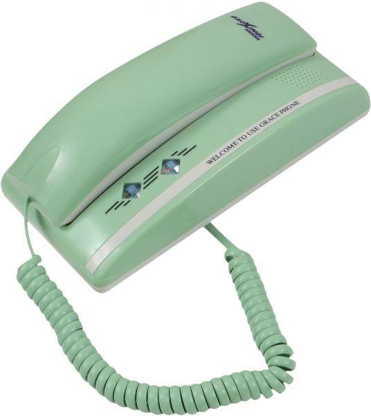 Telephone White with Green Logo - Gaoxinqi HA399-50 Receive Only Telephone - White Green | Souq - UAE