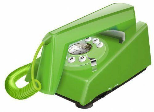 Telephone White with Green Logo - Geemarc Trimline Retro Style 2 Piece Corded Telephone - White | eBay