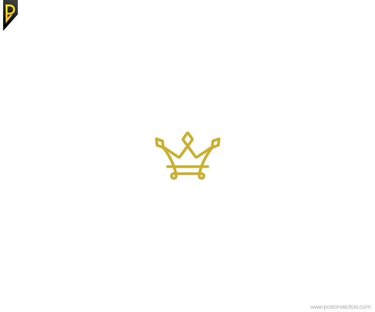 Gold Crown Logo - Elegant, Playful Logo Design for Nothing. Just a distinct looking
