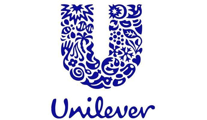 Floral Blue U Logo - Unliever's logo uses elements of gestalt. Closure is implied with ...