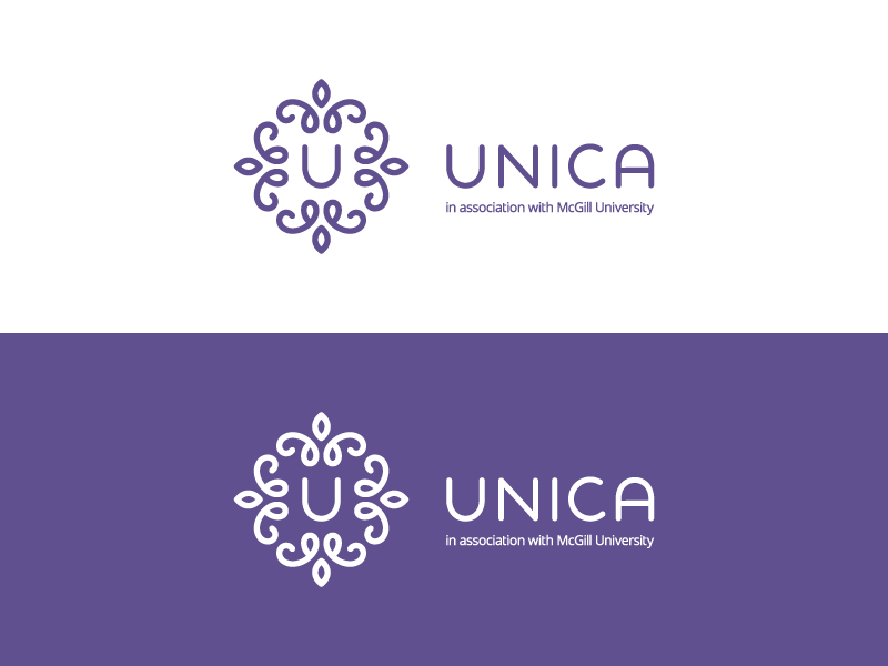 Floral Blue U Logo - Unica / logo design