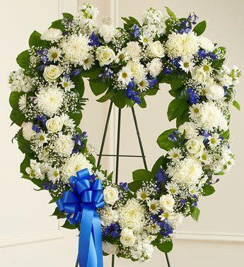 Floral Blue U Logo - Always Remember Blue & White Floral Heart Tribute in Bountiful, UT |  U-nique Floral, LLC