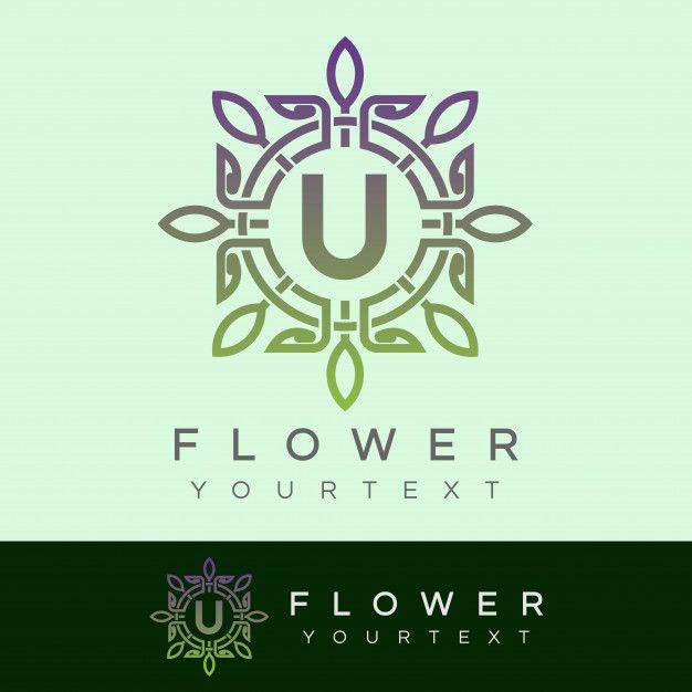 Flower U Logo - Flower initial letter u logo design Vector | Premium Download