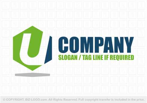 U Company Logo - Letter U Hexagon Logo