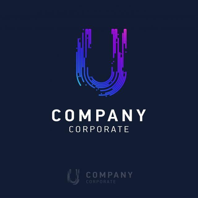 U Company Logo - U Company Logo Design With Visiting Card Vector, Logo, Vector