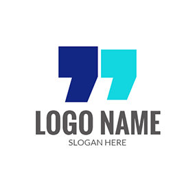 Blue Flowered U Logo - Free Minimalist Logo Designs. DesignEvo Logo Maker