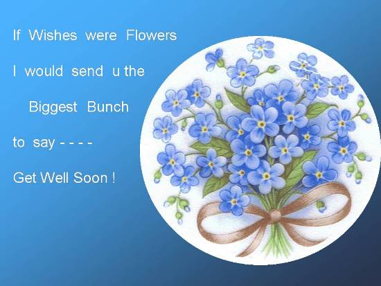Blue Flowered U Logo - Flowery Get Well Message 4 Loved One. Free Get Well Soon eCards