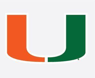University U Logo - Amazon.com: University of Miami Hurricanes U Logo 4
