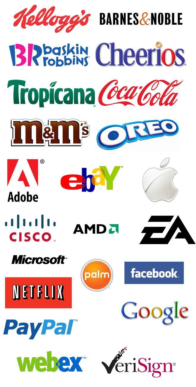 Well Known Company Logo - Best Logo Design Image Brand Logo Designs, Popular Company