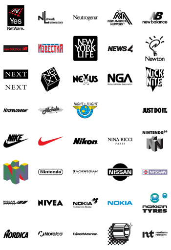 Well Known Company Logo - Free Vector Logos: Famous Company Logos and Trademarks – Letter N ...