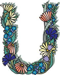 Flowery U Logo - 1450 Best WHOLE LETTERS images | Alpha art, Stamping, Daisy dukes