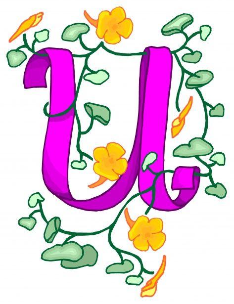Flowery U Logo - Flowery Purple Letter U Free Stock Photo - Public Domain Pictures