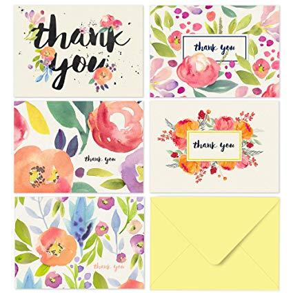 Flowery U Logo - Amazon.com : Thank You Cards - 40 Floral Thank You Notes for Your ...